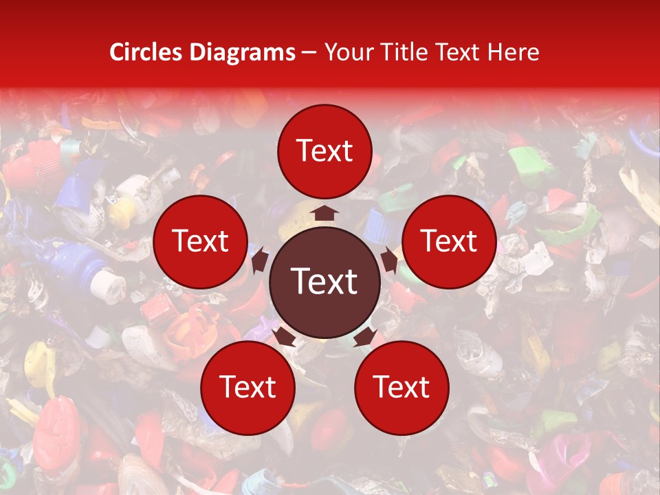 Mosaic Of Plastic Bottle Tops PowerPoint Template