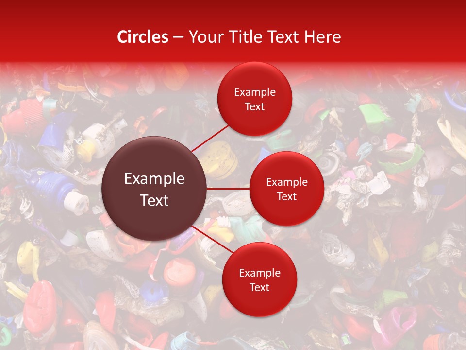 Mosaic Of Plastic Bottle Tops PowerPoint Template