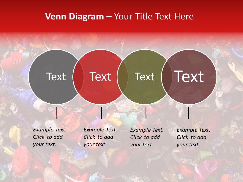Mosaic Of Plastic Bottle Tops PowerPoint Template
