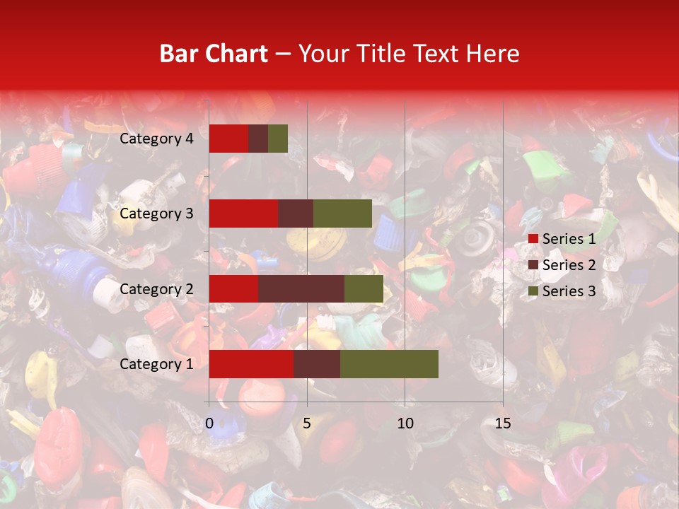 Mosaic Of Plastic Bottle Tops PowerPoint Template