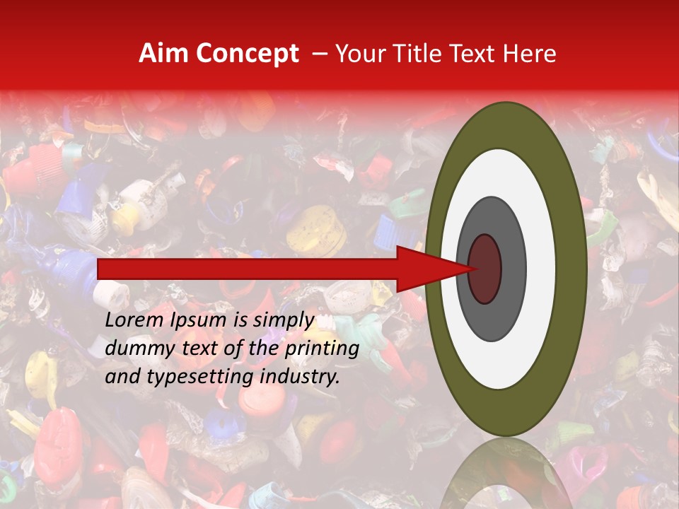 Mosaic Of Plastic Bottle Tops PowerPoint Template