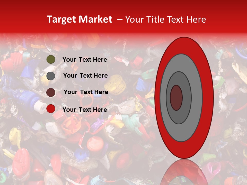 Mosaic Of Plastic Bottle Tops PowerPoint Template