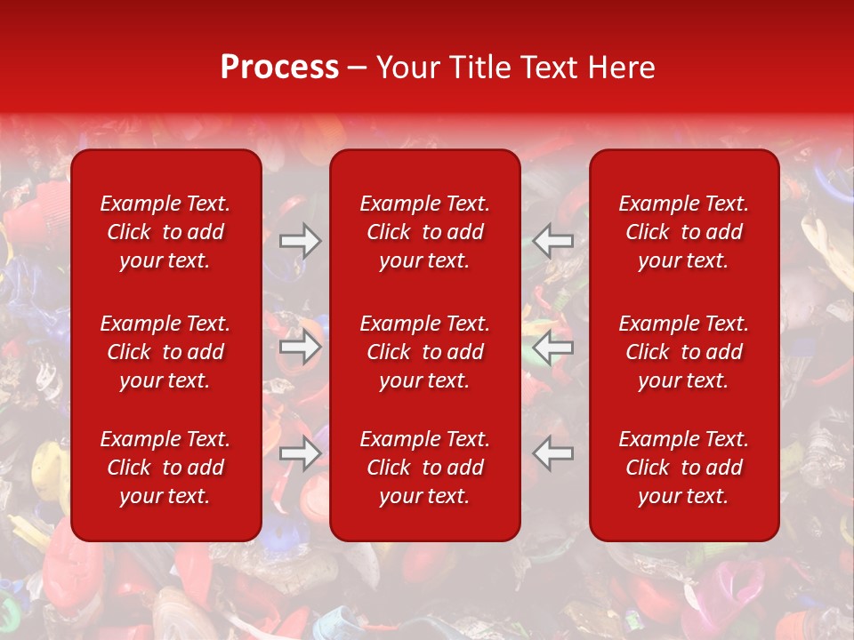 Mosaic Of Plastic Bottle Tops PowerPoint Template