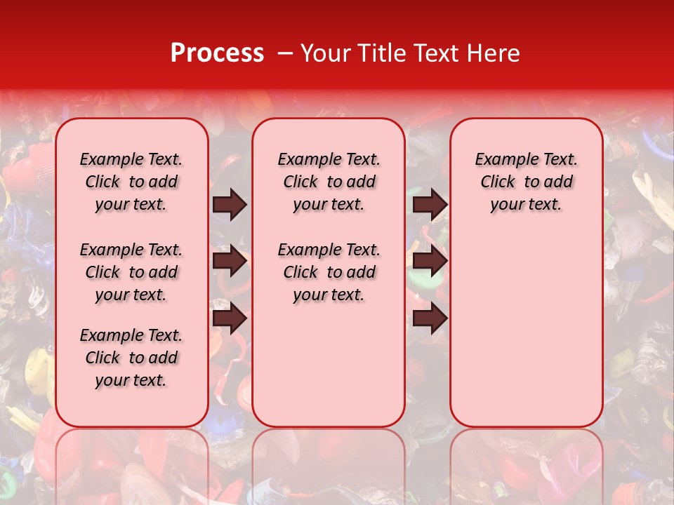Mosaic Of Plastic Bottle Tops PowerPoint Template