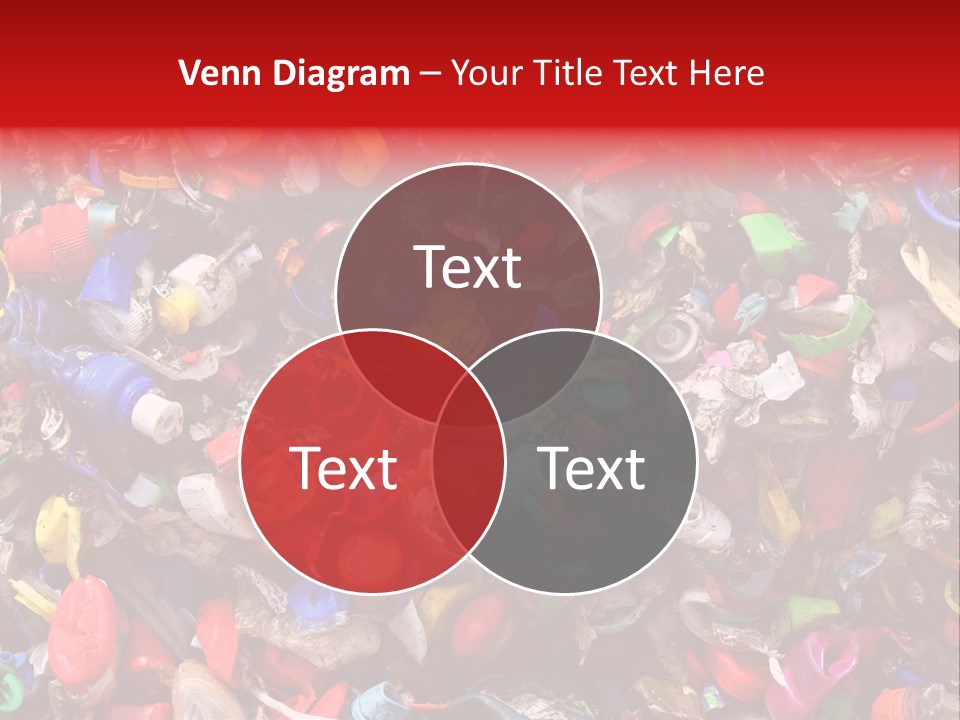 Mosaic Of Plastic Bottle Tops PowerPoint Template