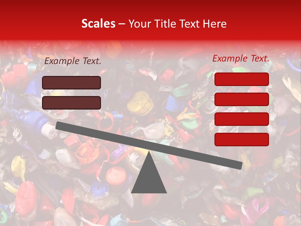 Mosaic Of Plastic Bottle Tops PowerPoint Template