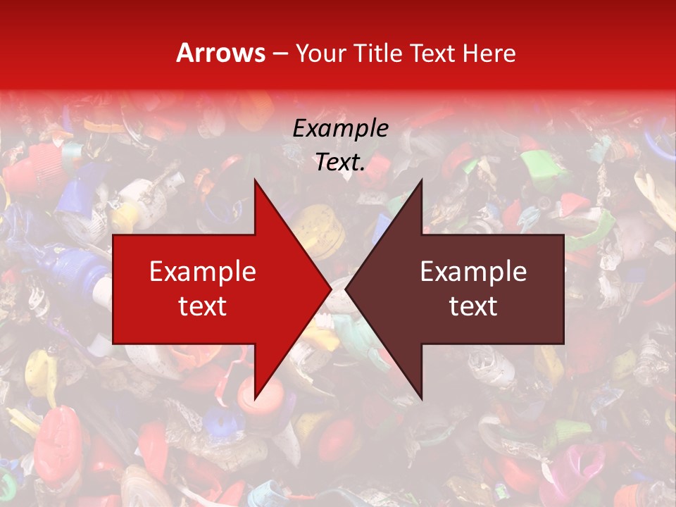 Mosaic Of Plastic Bottle Tops PowerPoint Template