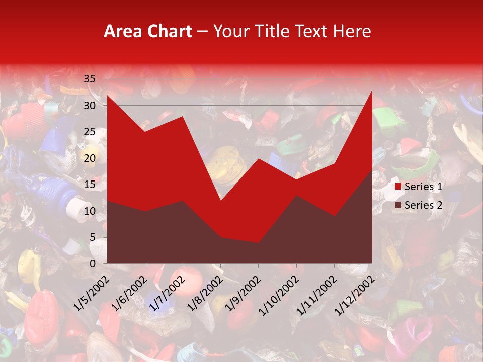 Mosaic Of Plastic Bottle Tops PowerPoint Template