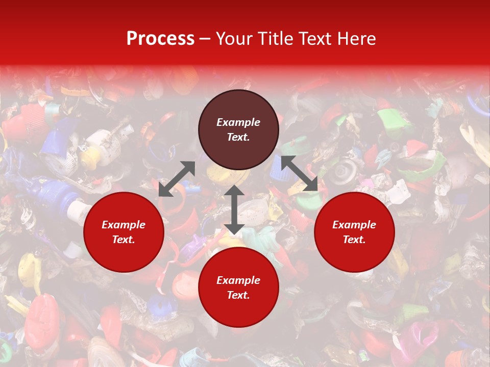 Mosaic Of Plastic Bottle Tops PowerPoint Template