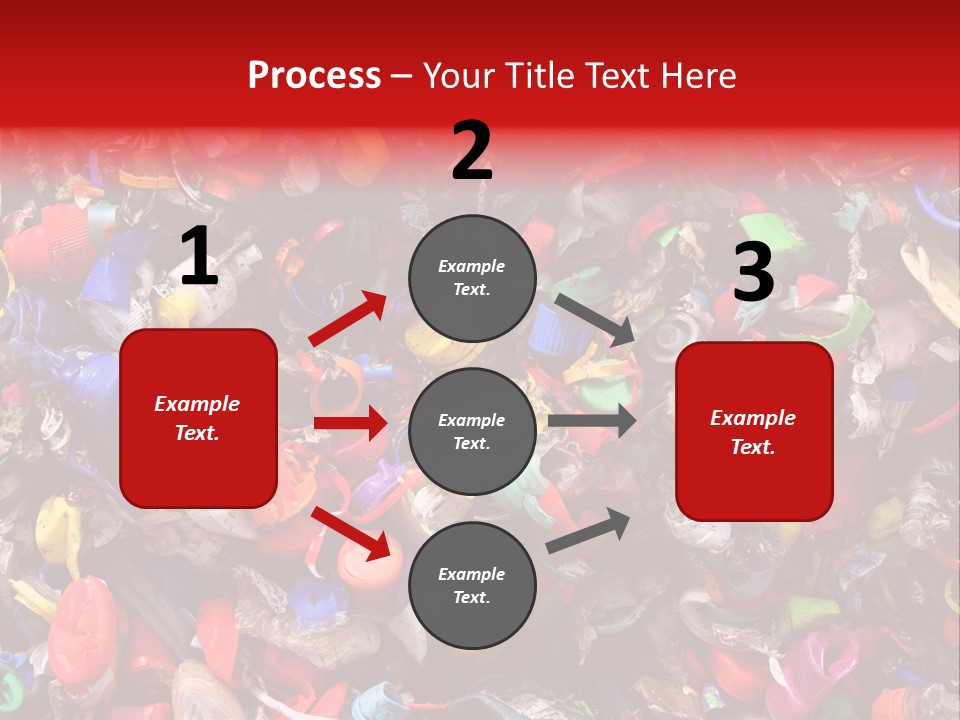 Mosaic Of Plastic Bottle Tops PowerPoint Template