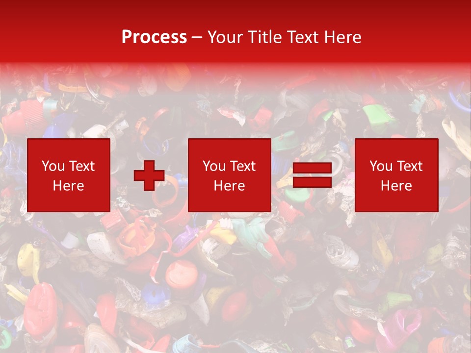 Mosaic Of Plastic Bottle Tops PowerPoint Template