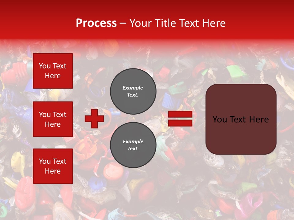 Mosaic Of Plastic Bottle Tops PowerPoint Template