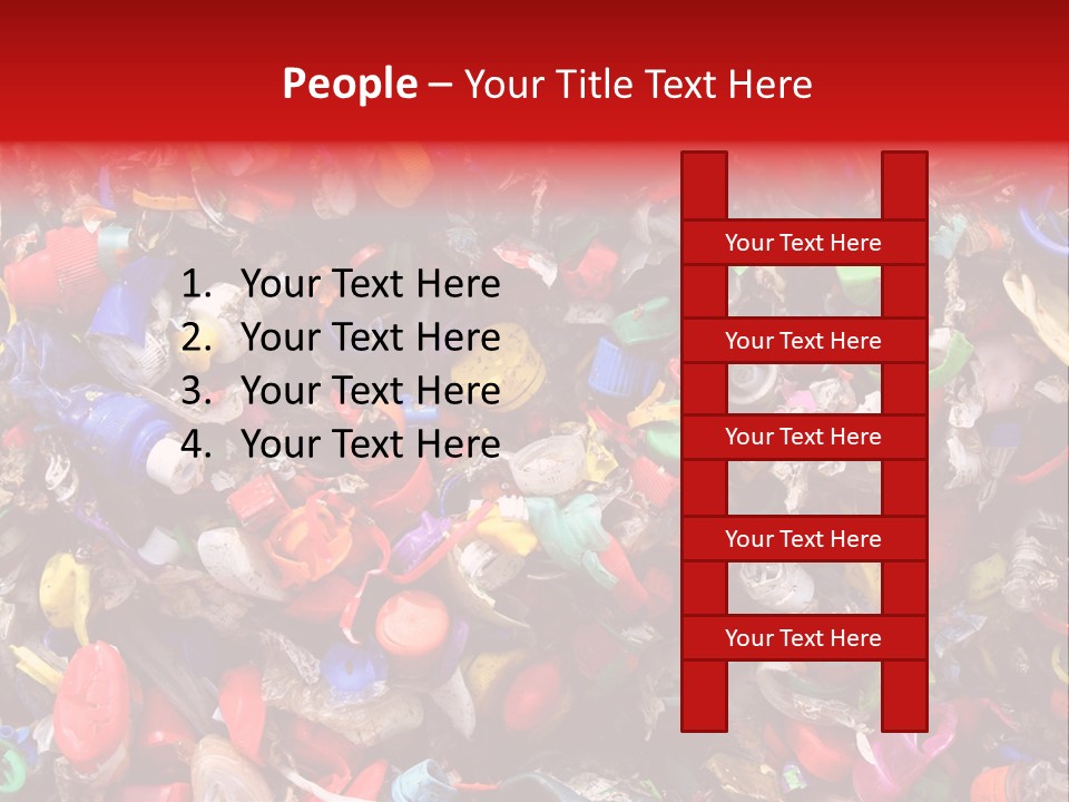 Mosaic Of Plastic Bottle Tops PowerPoint Template