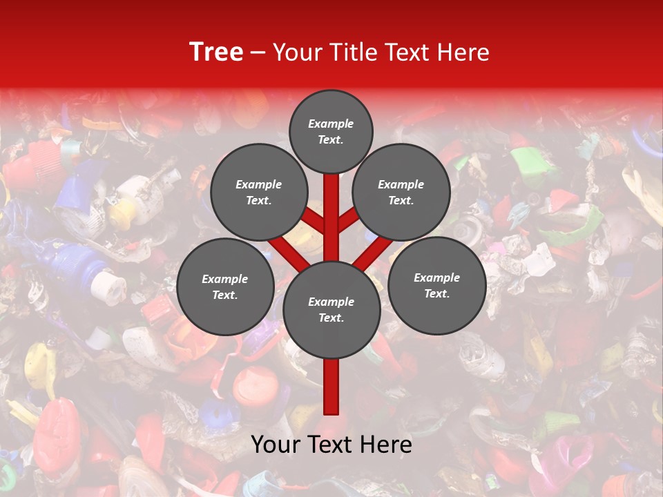 Mosaic Of Plastic Bottle Tops PowerPoint Template