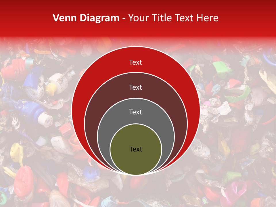 Mosaic Of Plastic Bottle Tops PowerPoint Template