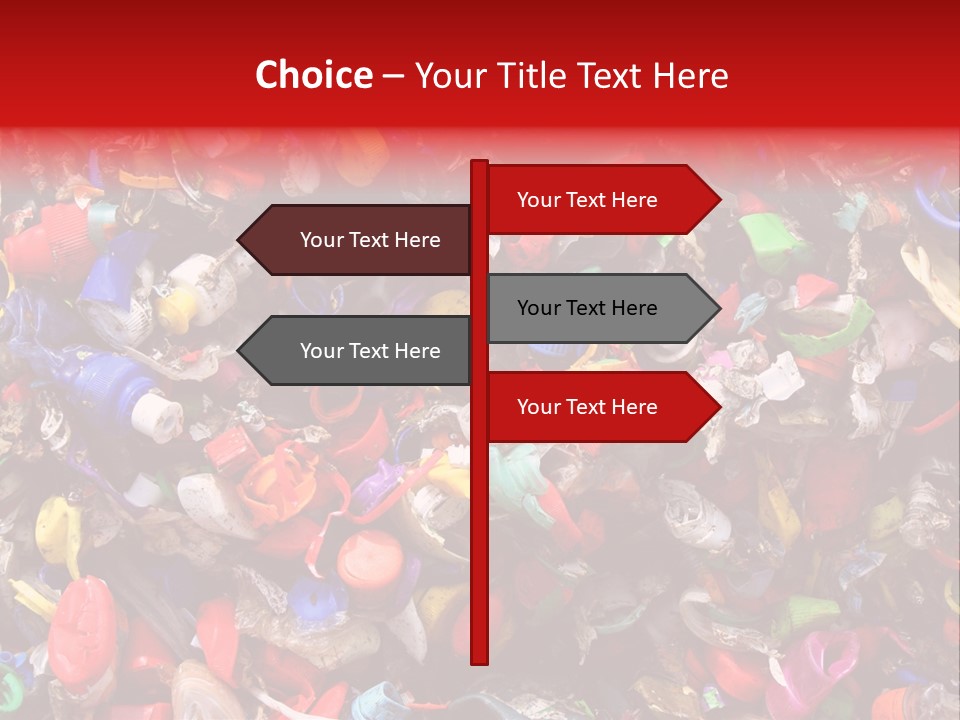 Mosaic Of Plastic Bottle Tops PowerPoint Template