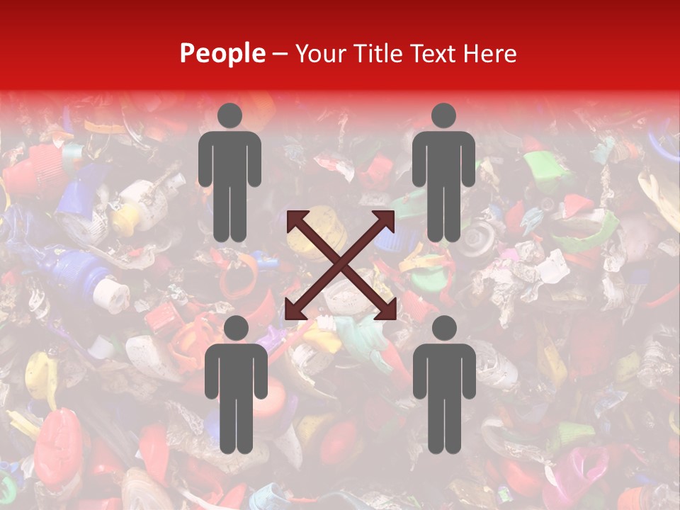 Mosaic Of Plastic Bottle Tops PowerPoint Template