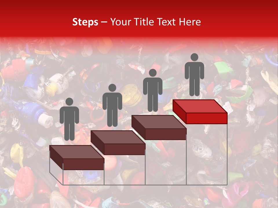 Mosaic Of Plastic Bottle Tops PowerPoint Template