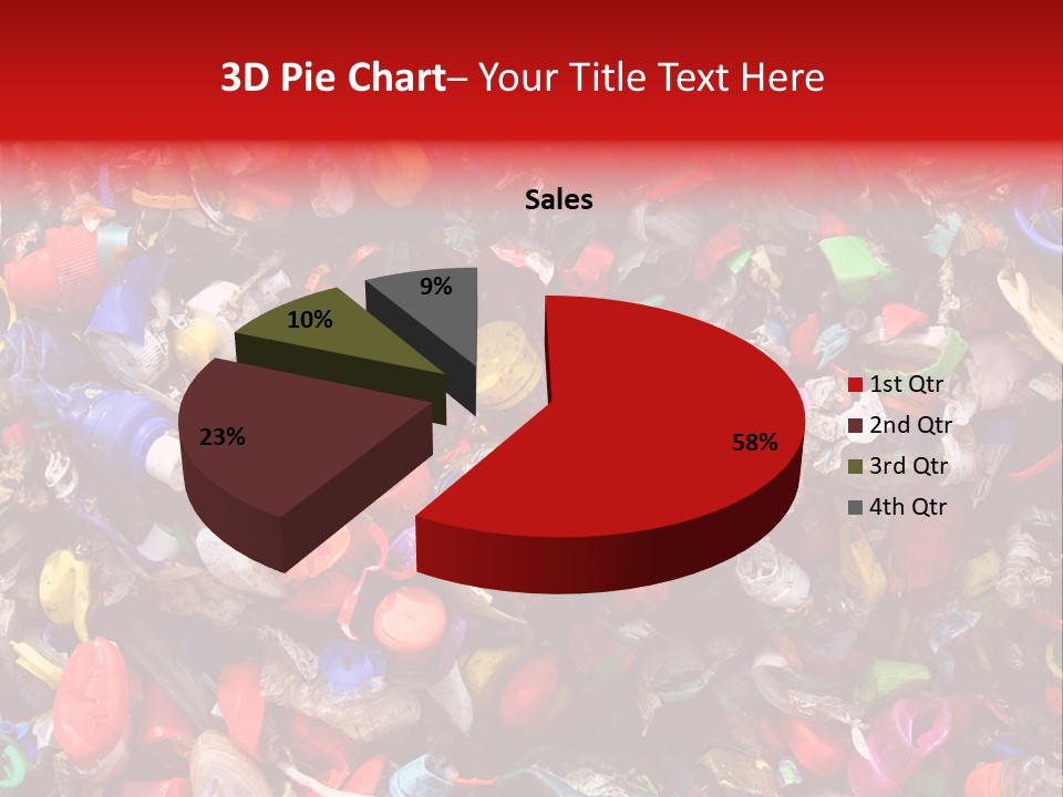 Mosaic Of Plastic Bottle Tops PowerPoint Template