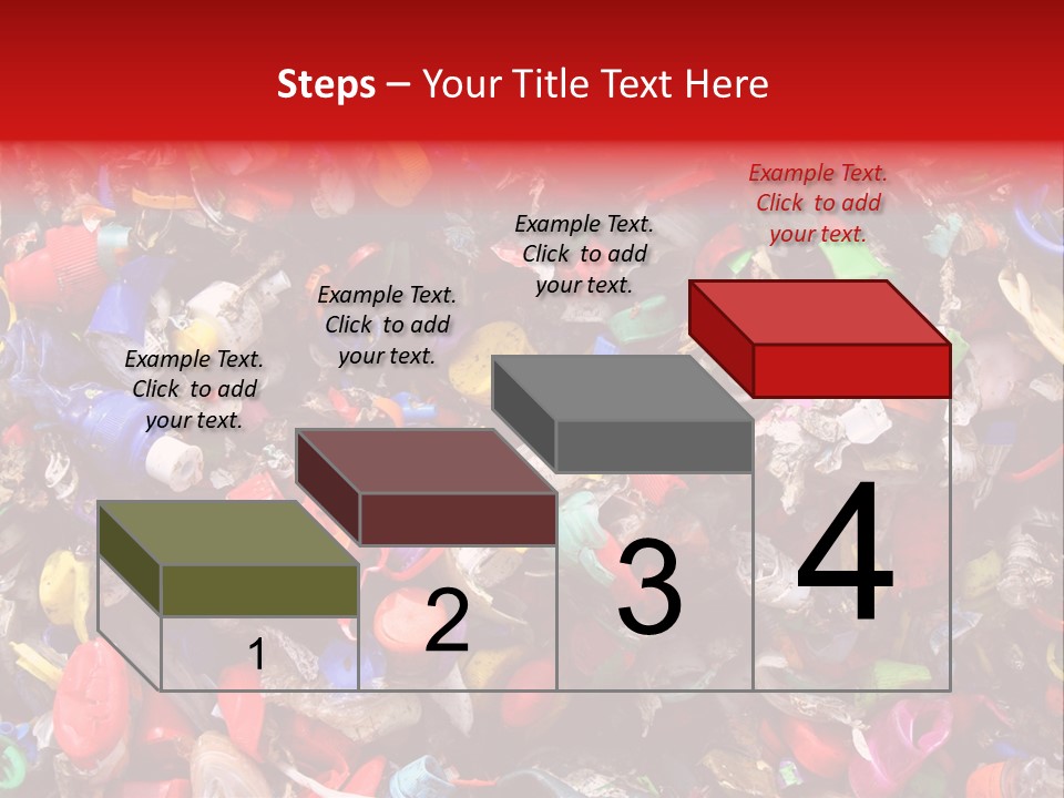 Mosaic Of Plastic Bottle Tops PowerPoint Template