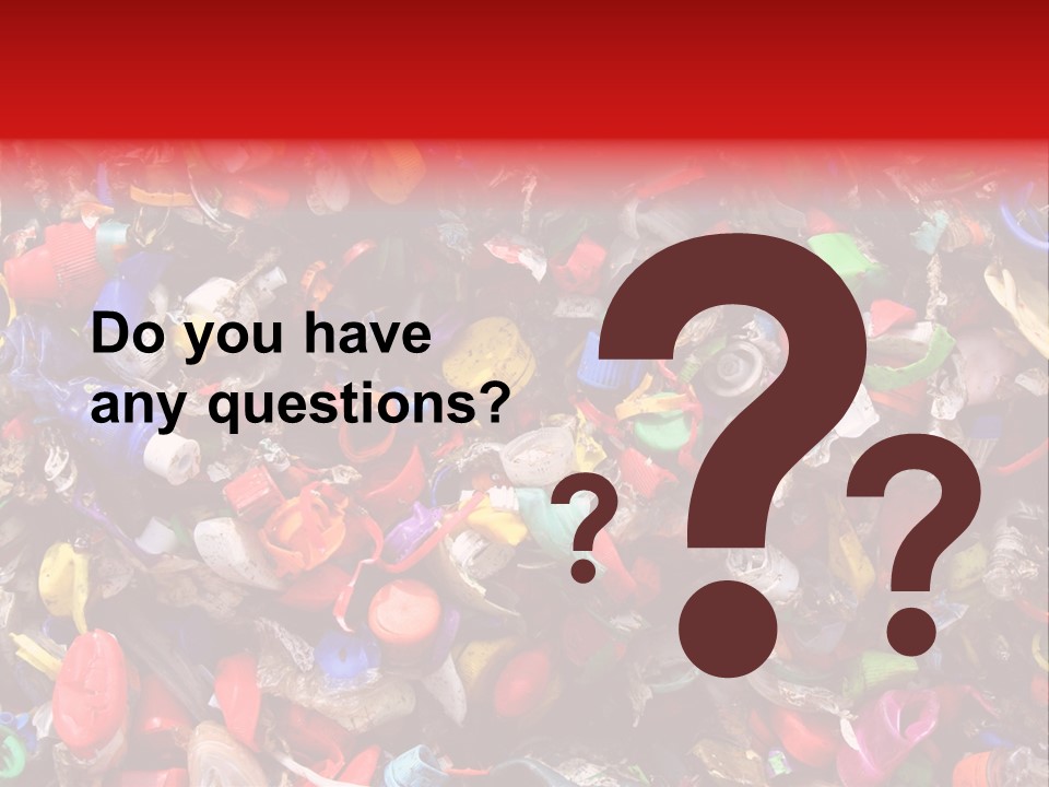 Mosaic Of Plastic Bottle Tops PowerPoint Template