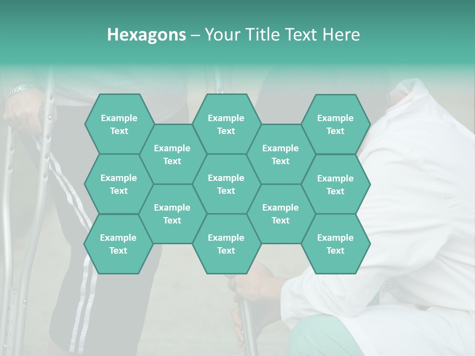 Physical Therapists Adjusts A Patient's Crutches PowerPoint Template
