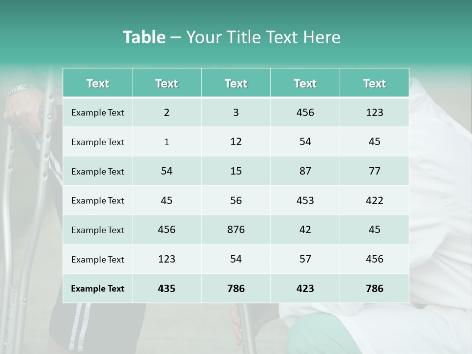 Physical Therapists Adjusts A Patient's Crutches PowerPoint Template