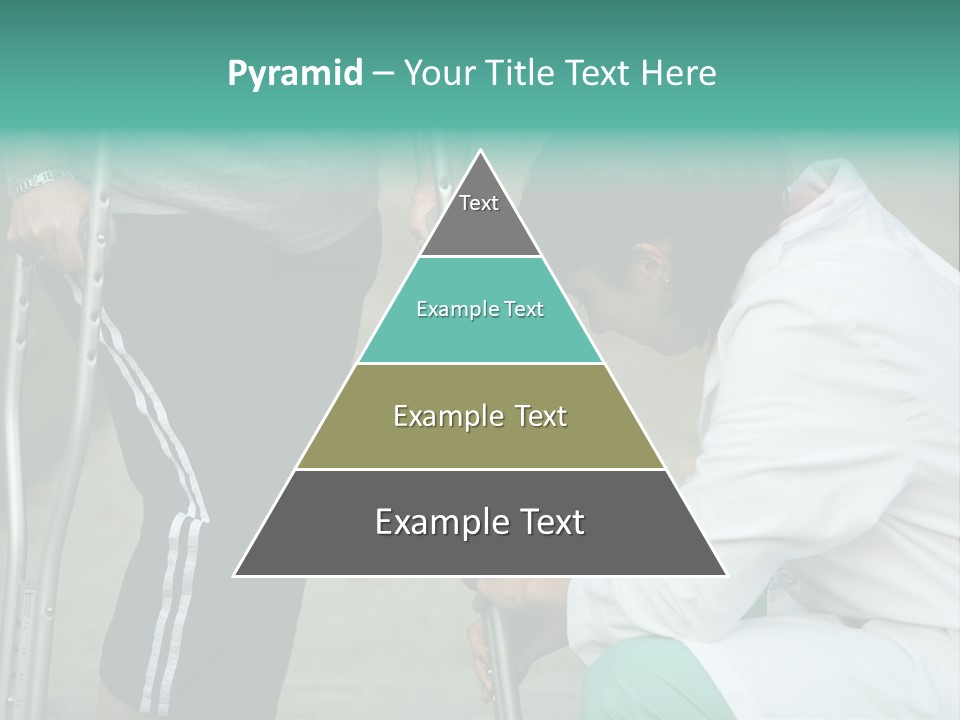 Physical Therapists Adjusts A Patient's Crutches PowerPoint Template