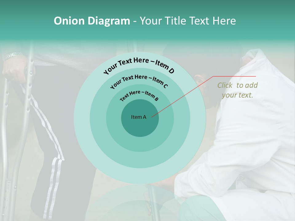 Physical Therapists Adjusts A Patient's Crutches PowerPoint Template