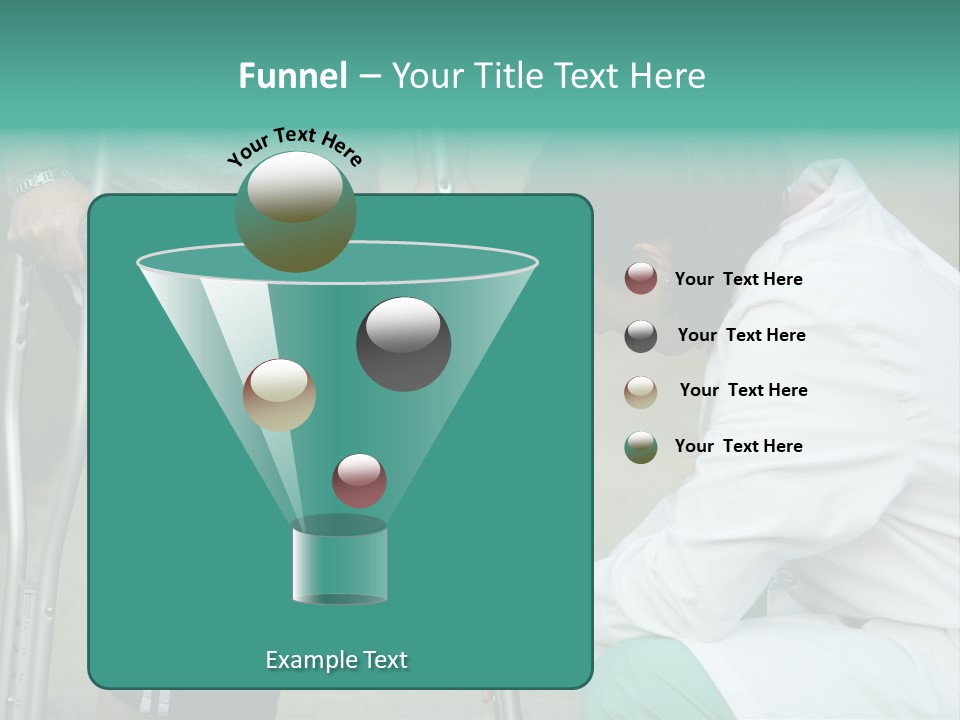 Physical Therapists Adjusts A Patient's Crutches PowerPoint Template
