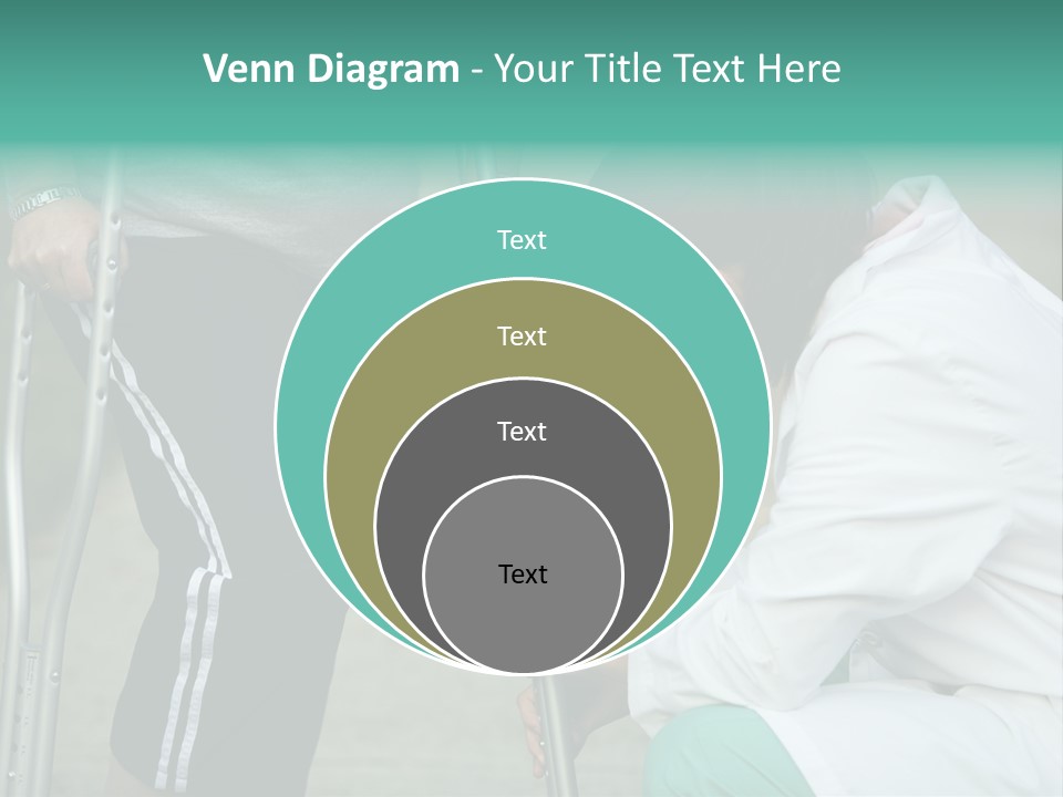 Physical Therapists Adjusts A Patient's Crutches PowerPoint Template