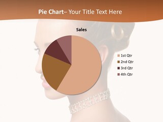 A Beautiful Woman With Blond Hair In A Bun PowerPoint Template