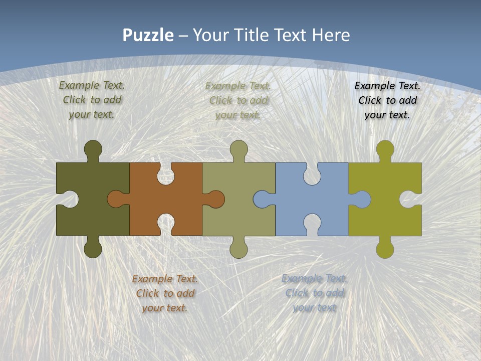 Granpa Instructing Grandson In Golfing PowerPoint Template