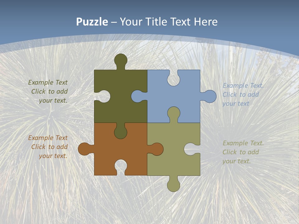 Granpa Instructing Grandson In Golfing PowerPoint Template