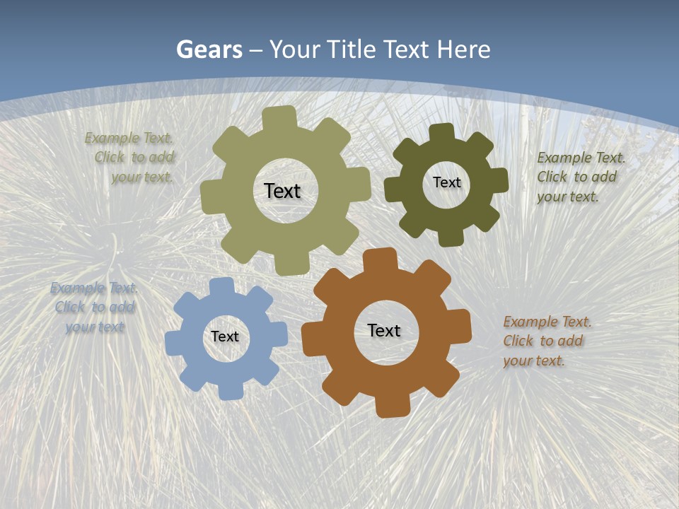 Granpa Instructing Grandson In Golfing PowerPoint Template