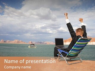 Business Success While Telecommuting PowerPoint Template