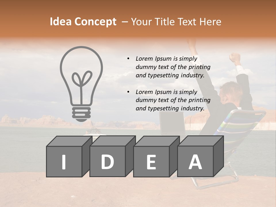 Business Success While Telecommuting PowerPoint Template