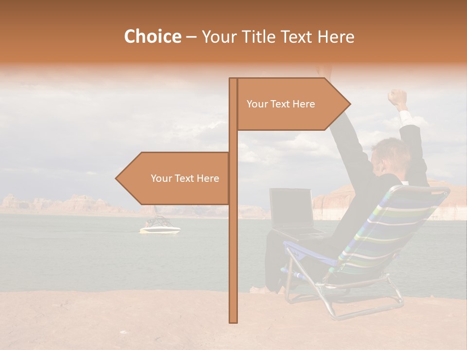 Business Success While Telecommuting PowerPoint Template