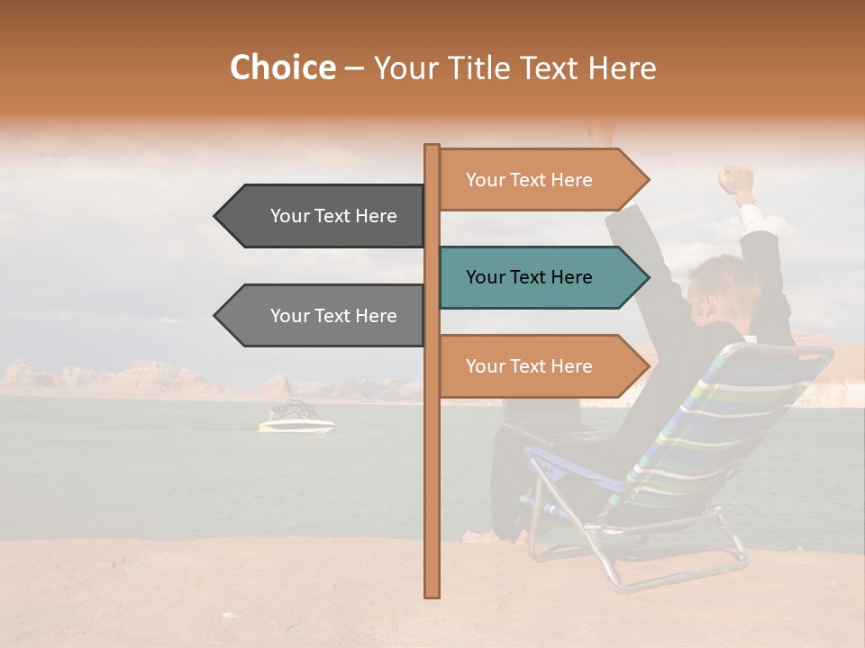 Business Success While Telecommuting PowerPoint Template