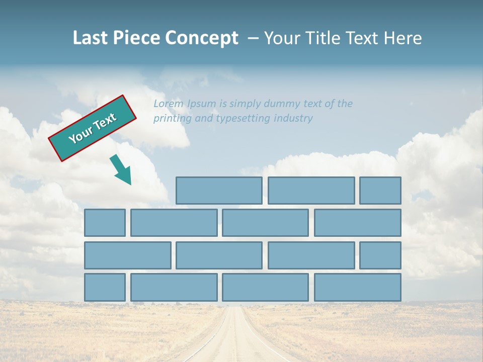 Vibrant Image Of Highway And Blue Sky PowerPoint Template