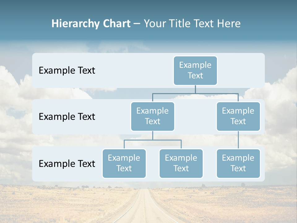 Vibrant Image Of Highway And Blue Sky PowerPoint Template