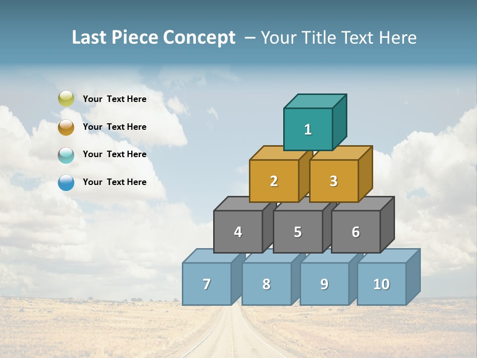 Vibrant Image Of Highway And Blue Sky PowerPoint Template