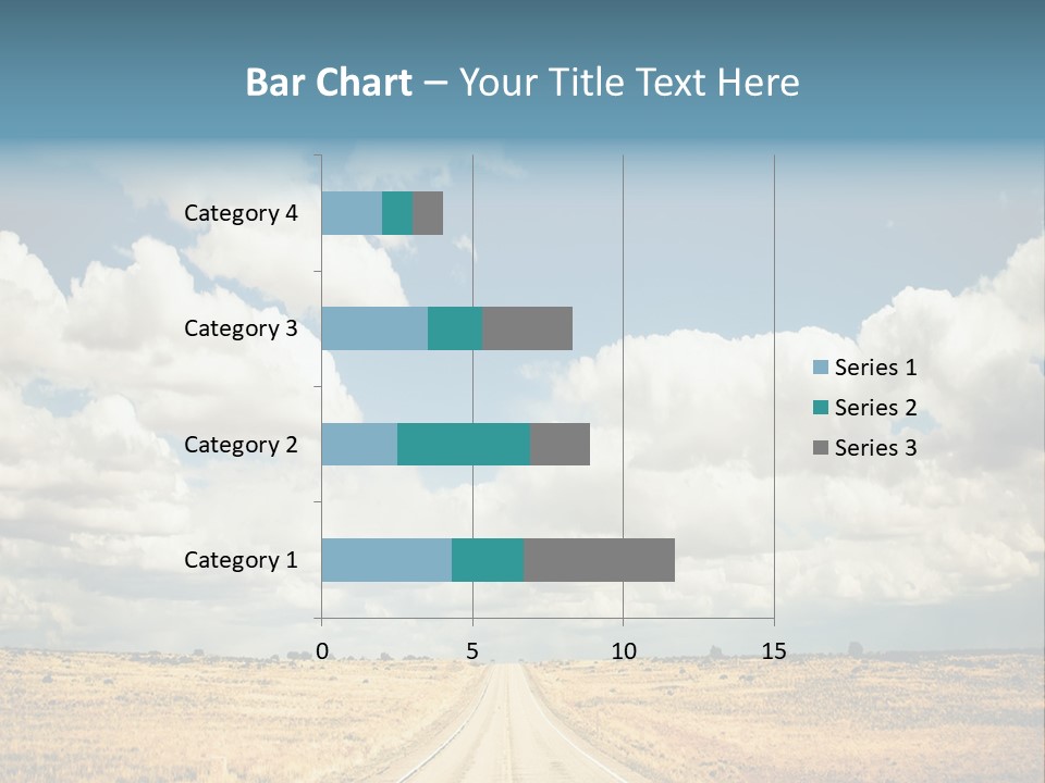 Vibrant Image Of Highway And Blue Sky PowerPoint Template