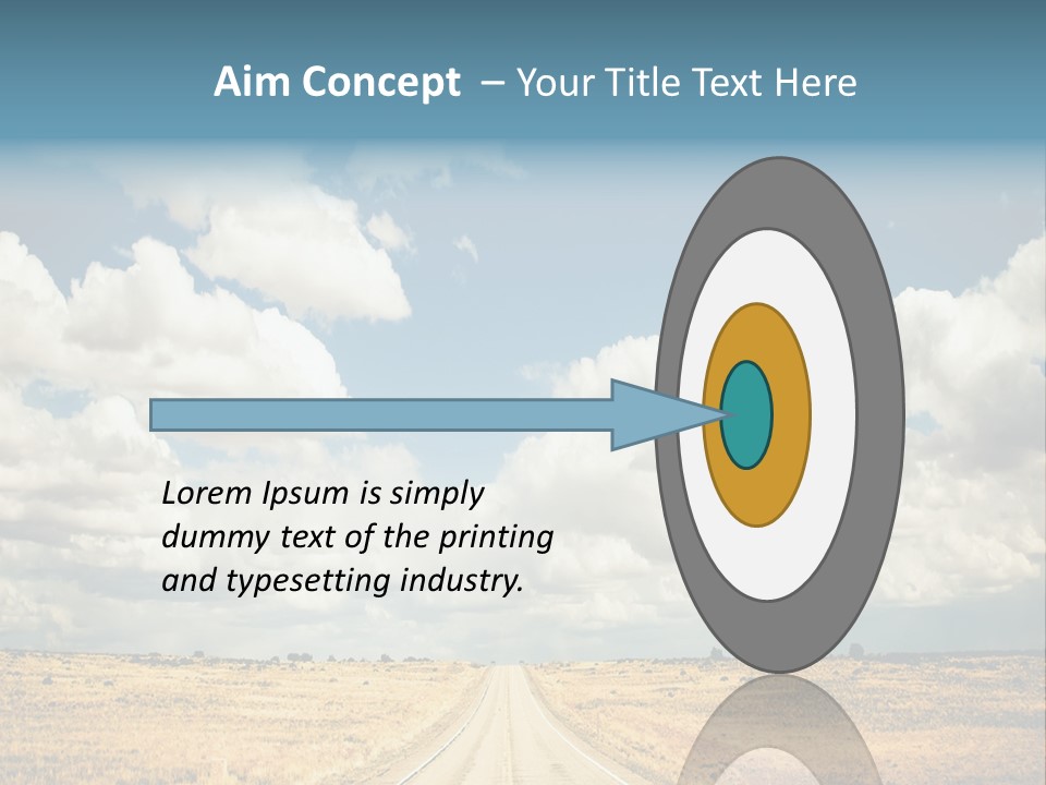 Vibrant Image Of Highway And Blue Sky PowerPoint Template