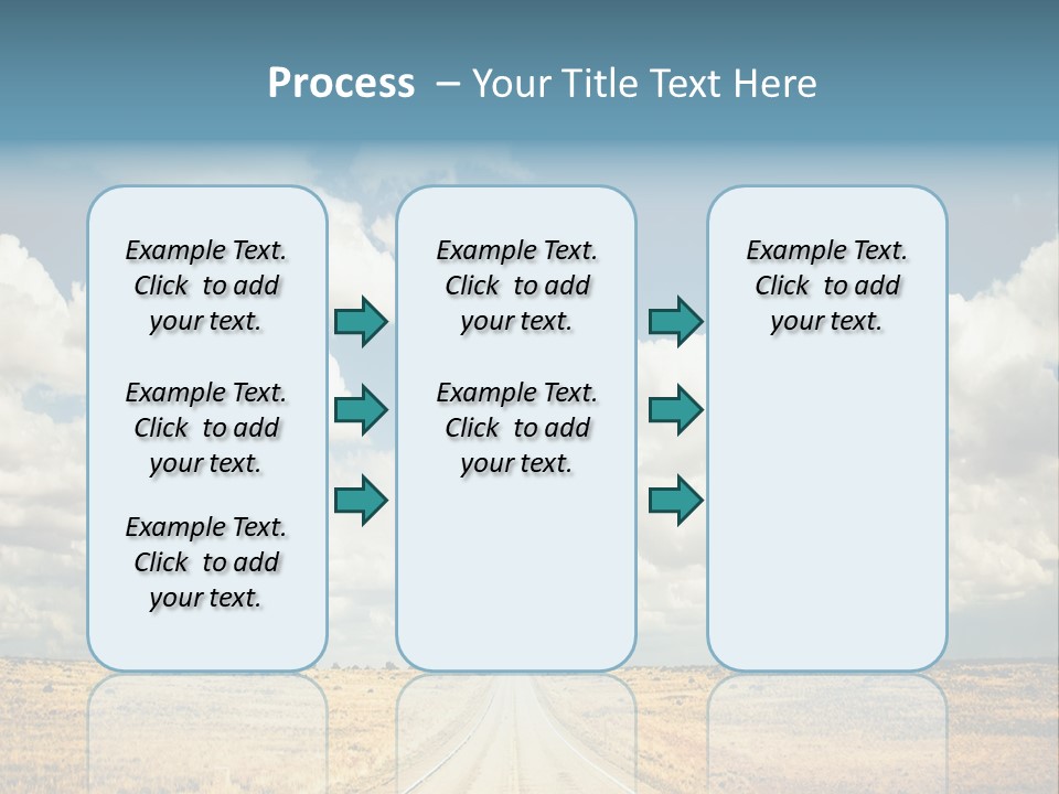 Vibrant Image Of Highway And Blue Sky PowerPoint Template