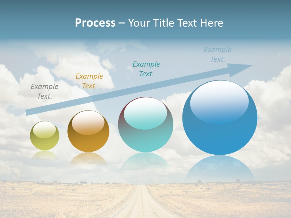 Vibrant Image Of Highway And Blue Sky PowerPoint Template