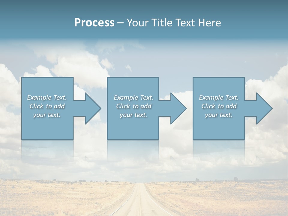 Vibrant Image Of Highway And Blue Sky PowerPoint Template