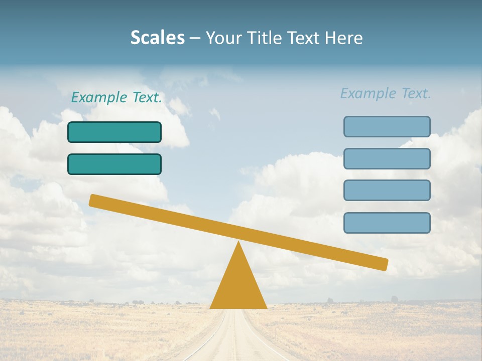 Vibrant Image Of Highway And Blue Sky PowerPoint Template
