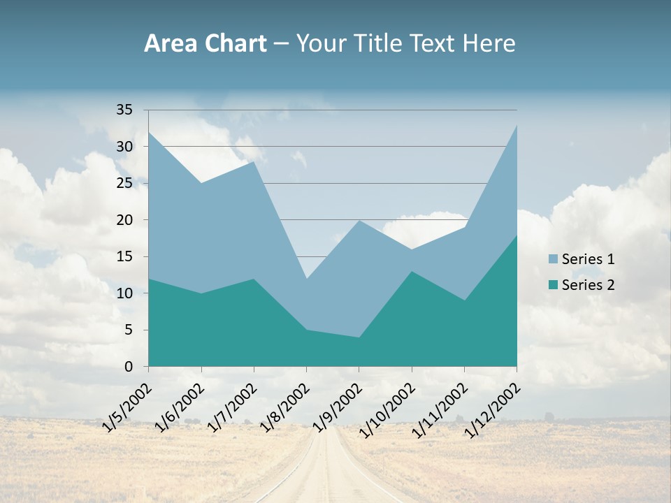 Vibrant Image Of Highway And Blue Sky PowerPoint Template