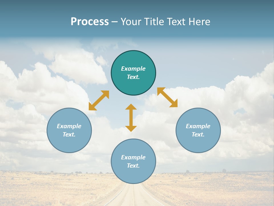 Vibrant Image Of Highway And Blue Sky PowerPoint Template